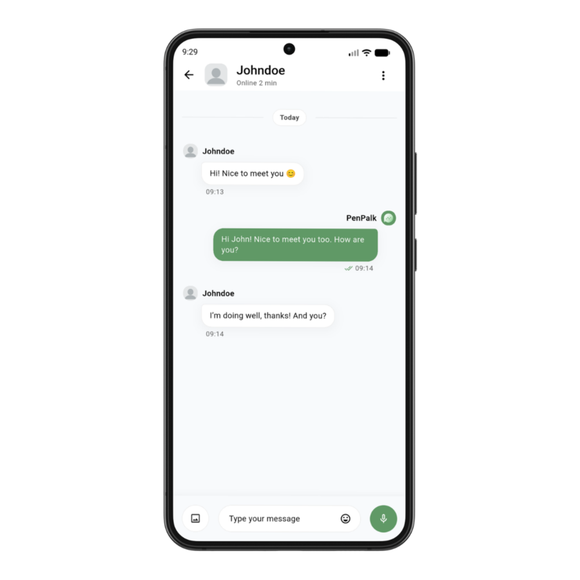 Meet new friends on PenPalk